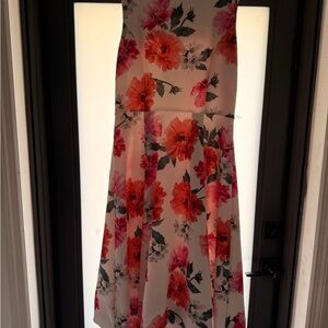 Calvin Klein Pink and White Floral Dress